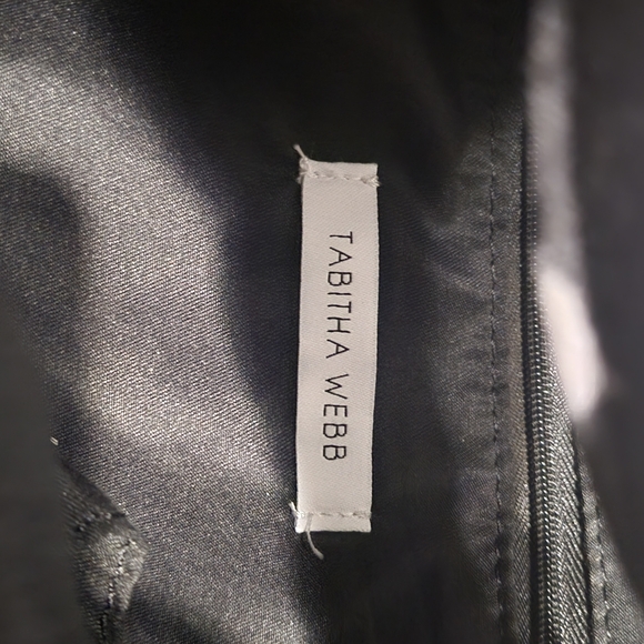 Tabitha Webb Floral Hobo Handbag Purse Shoulder Bag Soft Black Velvet Roses - Picture 8 of 8